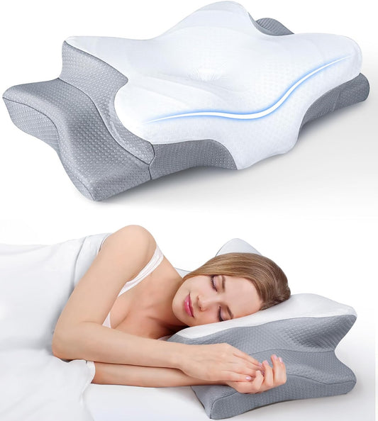 Cervical Memory Foam Pillow for Neck & Back Relief