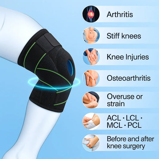 DocKnee™️ - Knee Brace with Side Stabilizers & Patella Gel