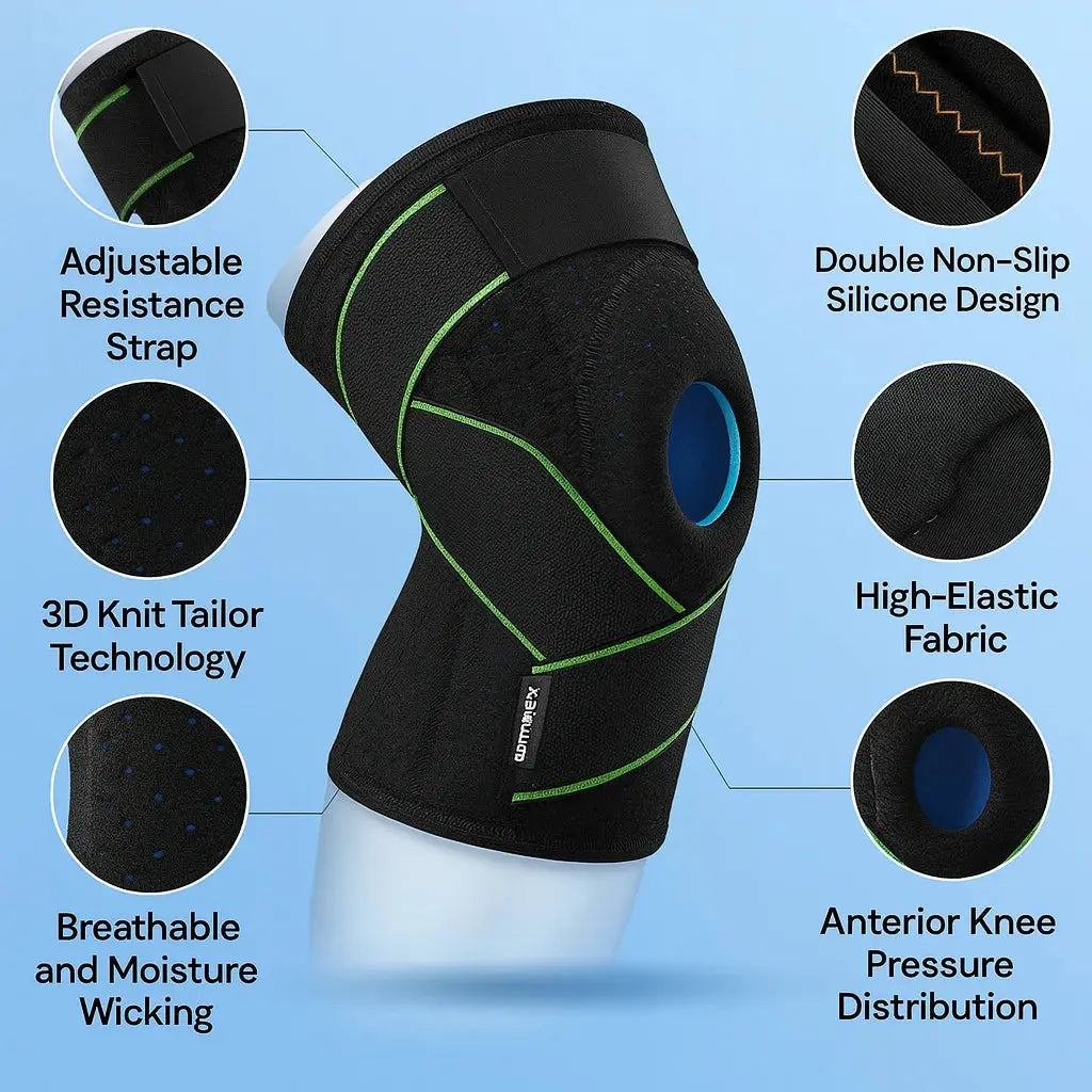DocKnee™️ - Knee Brace with Side Stabilizers & Patella Gel Reliefly™