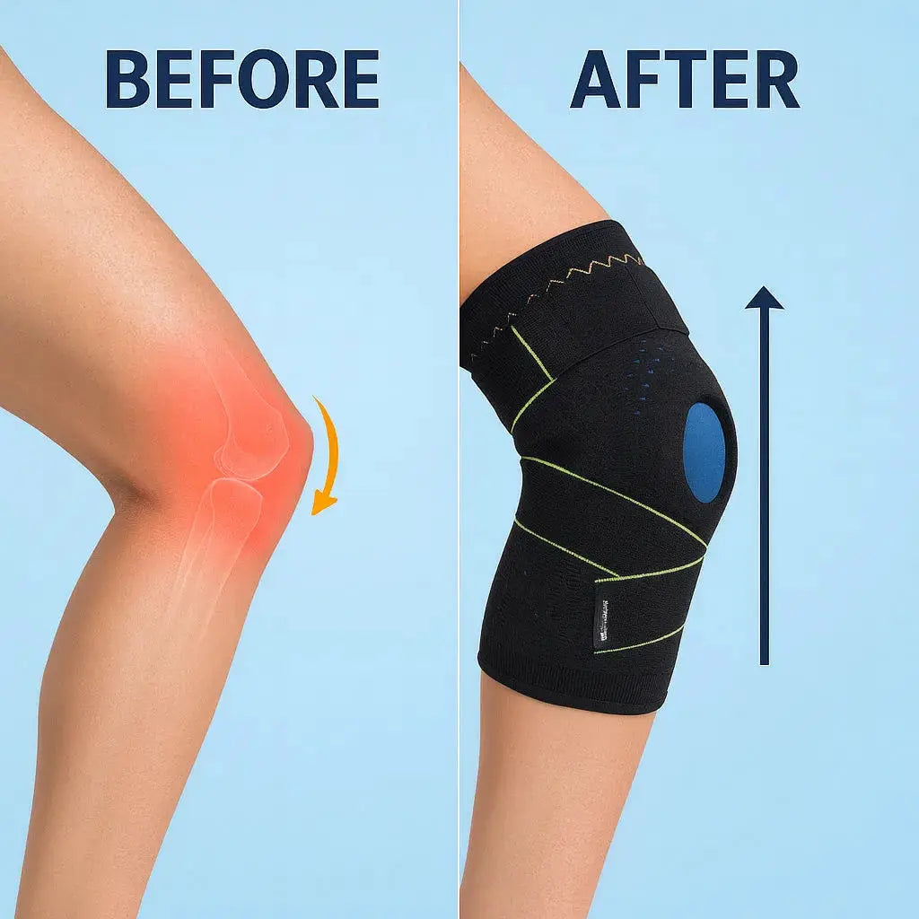 DocKnee™️ - Knee Brace with Side Stabilizers & Patella Gel Reliefly™