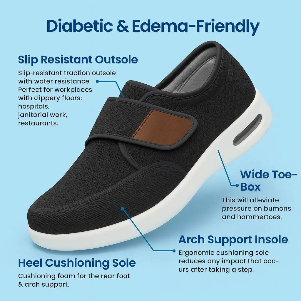 SwellEase™ Men’s diabetic shoes with extra-wide fit