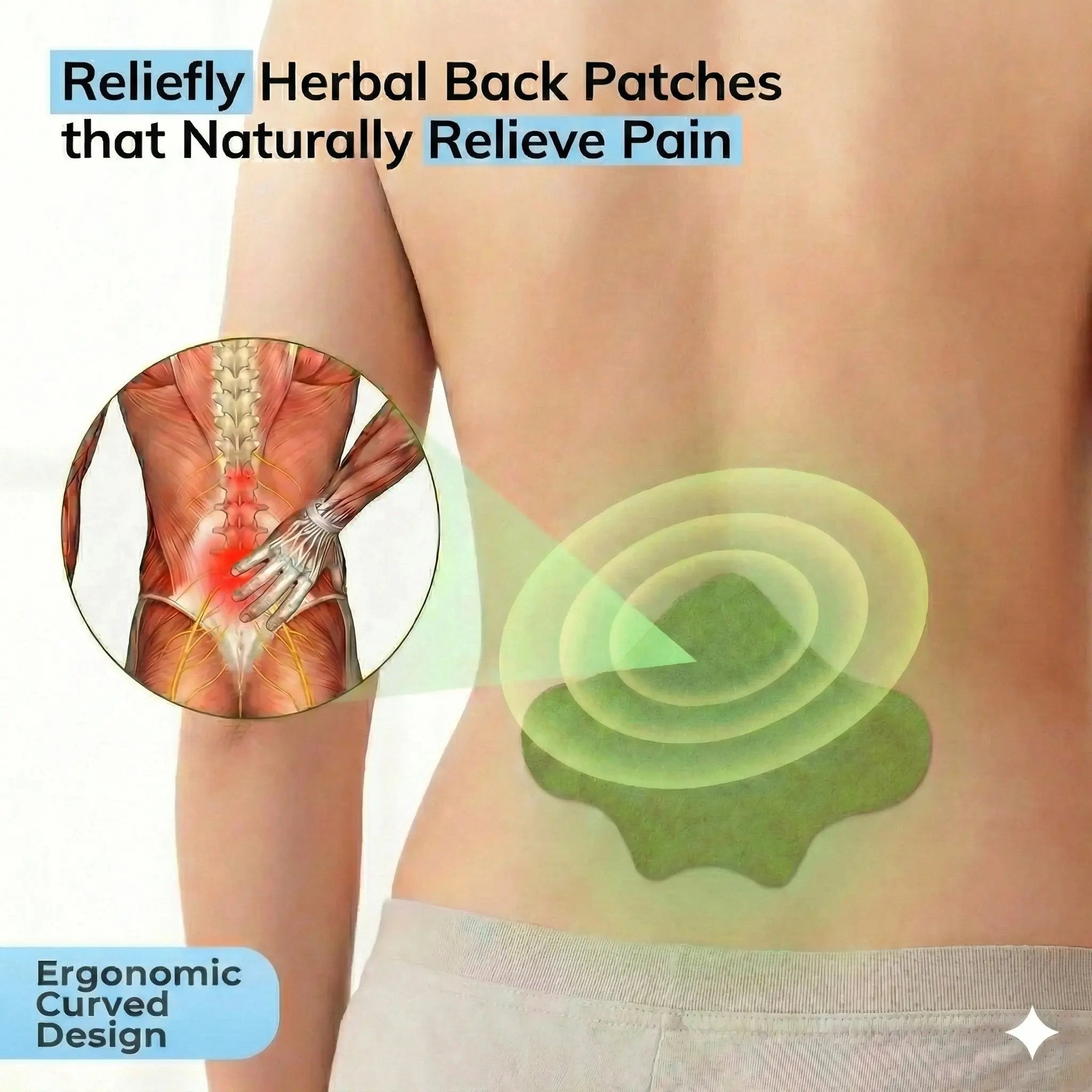 Reliefly back patches